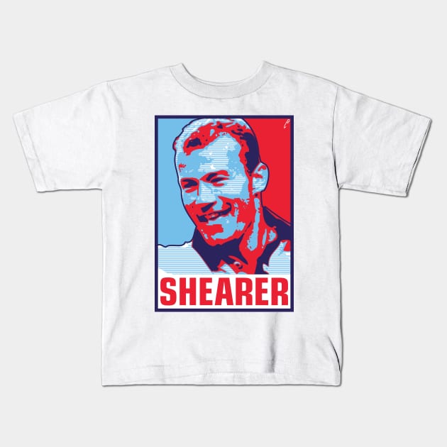 Shearer - ENGLAND Kids T-Shirt by DAFTFISH